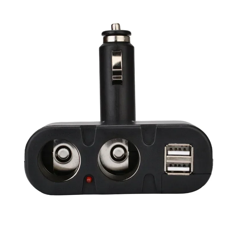1pcs New DC 12V 60W Car Cigarette Lighter 2 Way Dual  USB Adapter Charger Plug 90 Degree Foldable for Car SUV Off-road Vehicle