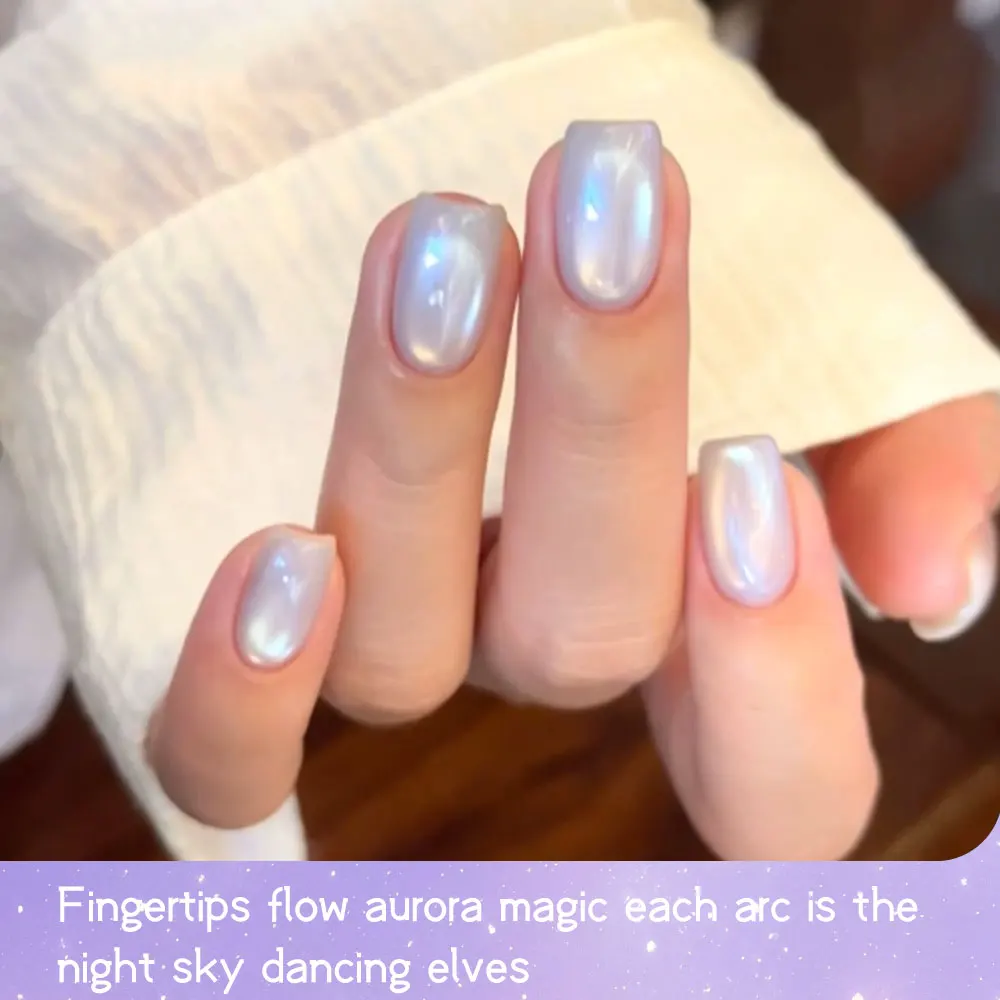 Aurora Cat Eye Gel-Nagellack, magnetisch, holografisch, glitzernd, Soak Off, UV-LED, Nagelkunst, Maniküre, semi-permanent, Nagelstudio, DIY, Heimgebrauch