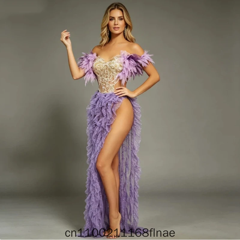 Latin Dance Costume Fish Bone Strapless Sexy Hip Hugging Skirt Bar Jumping Girl Group Stage Performance Costume Two-piece Set
