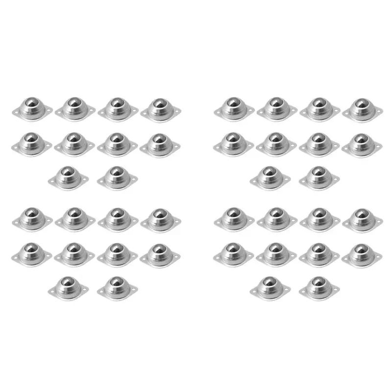 TFORU-40Pcs 3CM Dia Carbon Steel CY-15A Ball Transfer Unit Ball Bearing Conveyor Roller Ball Transmission Tool