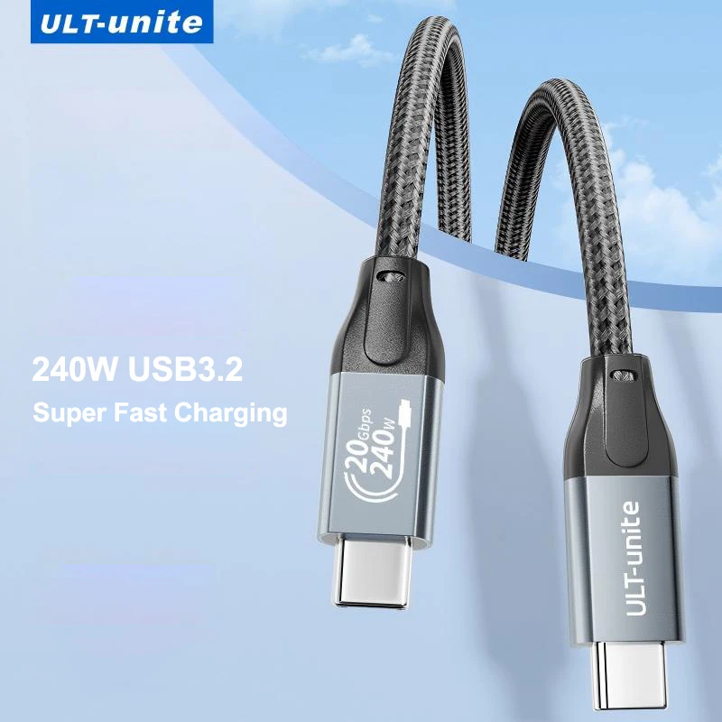 USB C to C Cable, 240W Fast Charging Type C Charger Cord, Braided 20Gbps USBC Cable for iPhone 17, Samsung S25, Laptop, MacBook,