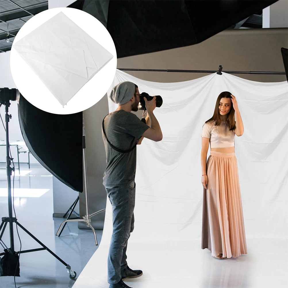 

1pc Premium White Background Cloth Pure Thick Fabric For Photography Studio Scene Decoration Pure White Backdrop Cloth Decor