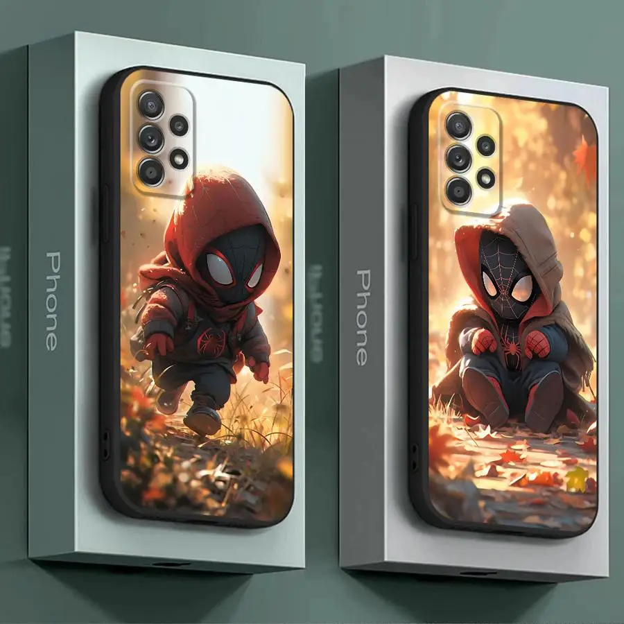 Marvel Sipider Man Phone Case for Samsung Galaxy A53 A71 A73 A50s A21s A31 A55 A54 A52s A72 A51 A16 A41 A70 Soft Cover