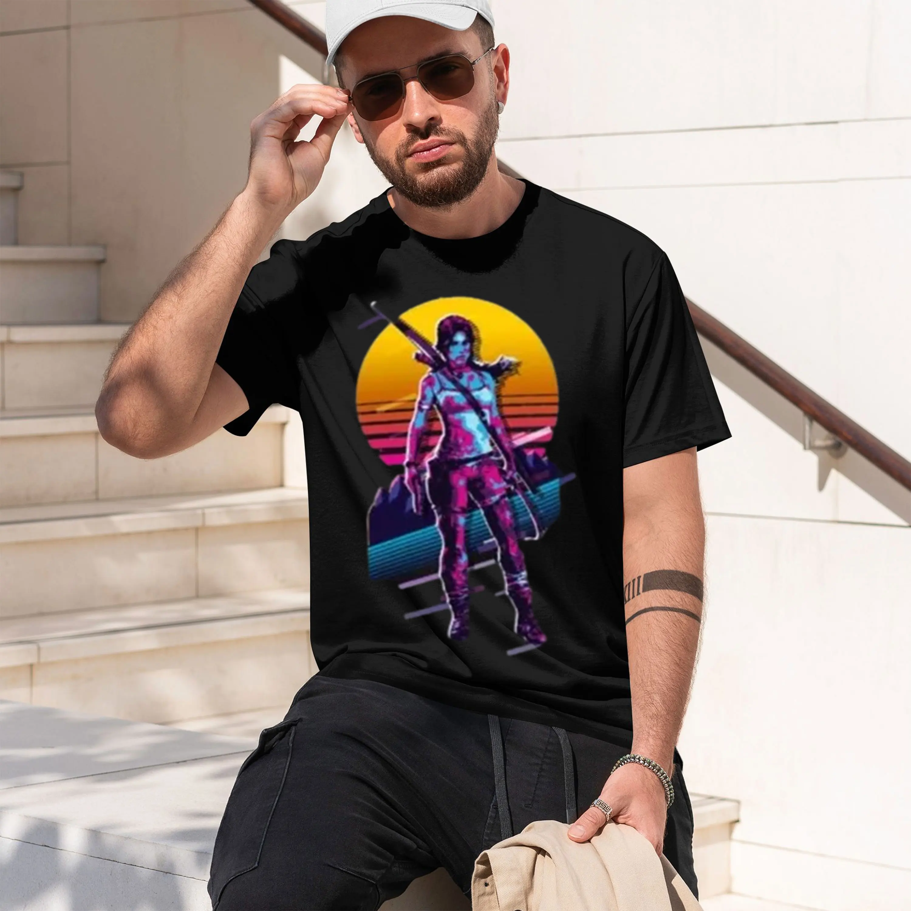 Tomb - Lara Croft *80s Retro* T-Shirt custom t shirt t-shirts man mens plain t shirts 2026 New Model