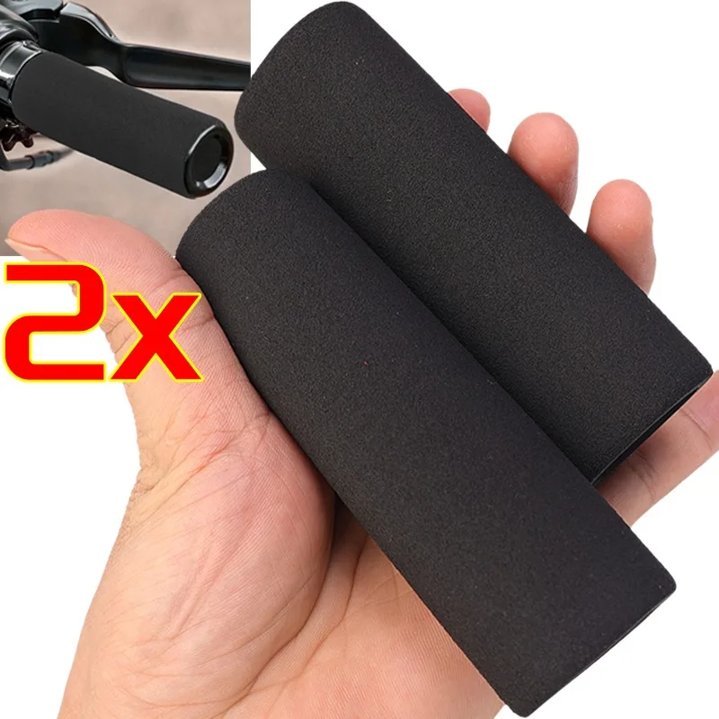 

2pcs Universal Motorcycle Handlebar Grips Non-slip Soft Foam Motorbike Cycling Handle Bar Anti Vibration Grip Cover Accessories