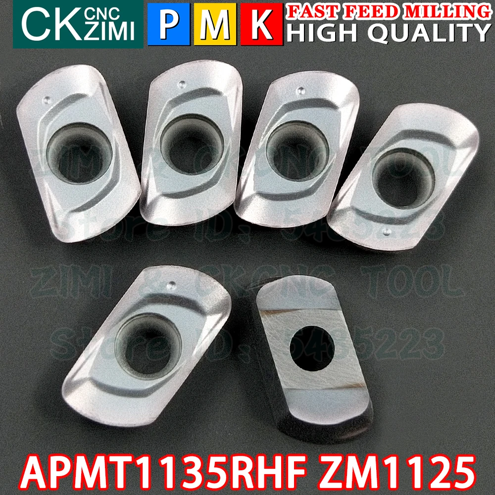 APMT1135RHF ZM1125 APMT 1135 RHF Carbide Chèn Nhanh Thức Ăn Xay Miếng Dụng Cụ Kim Loại CNC Tiện Indexable Xay Dụng Cụ Cắt