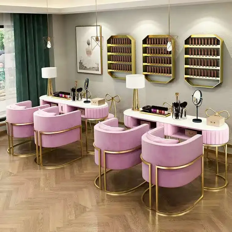 Marble manicure table and chair set combination single double three manicure table manicure table economical