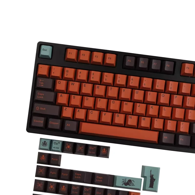 142 Keys GMK Copper Keycaps Cherry Profile PBT Dye Sublimation Mechanical Keyboard Keycap For MX Switch 61/64/68/84/87/104