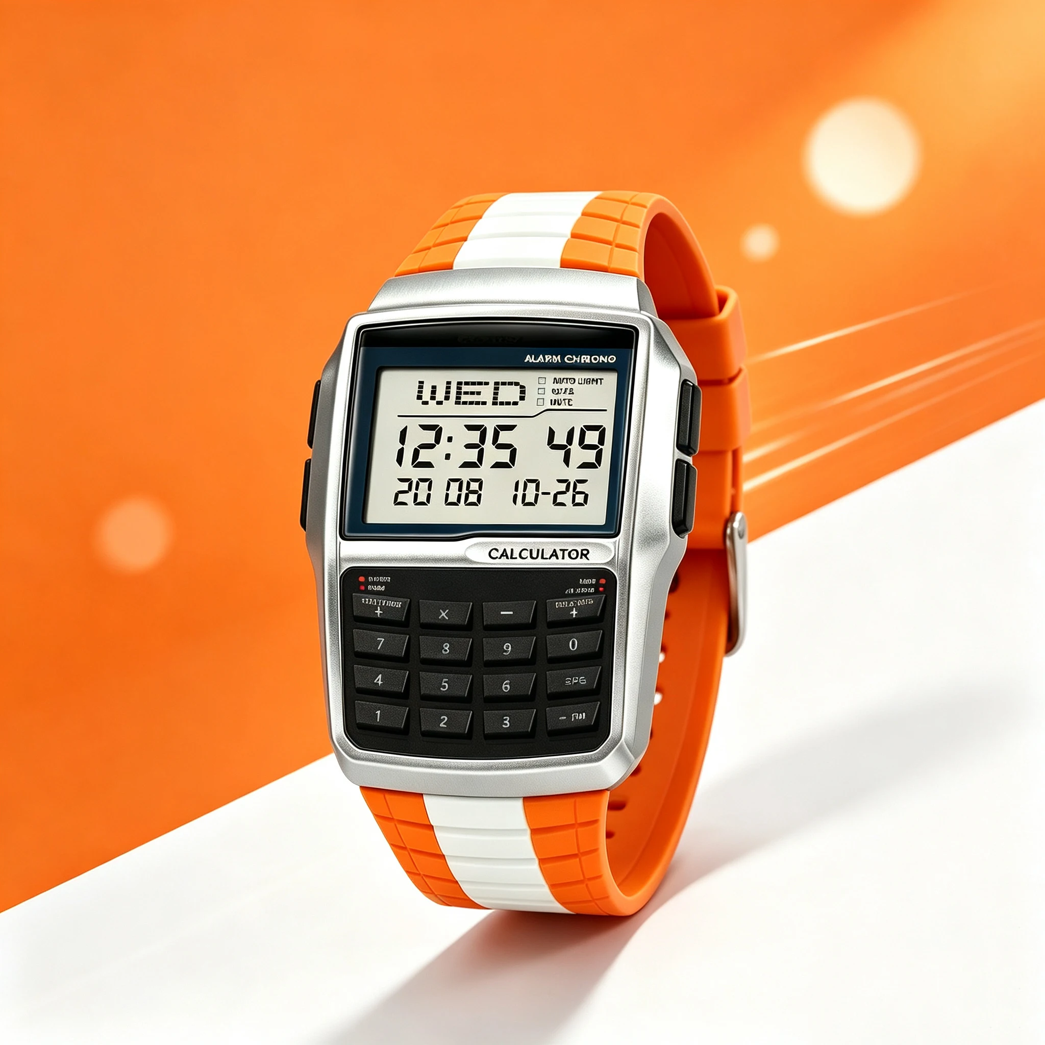 Multi Functional Men's Calculator Watch, Stylish And Luxurious Computer Style LED Electronic Watch, Digital Sports Watch