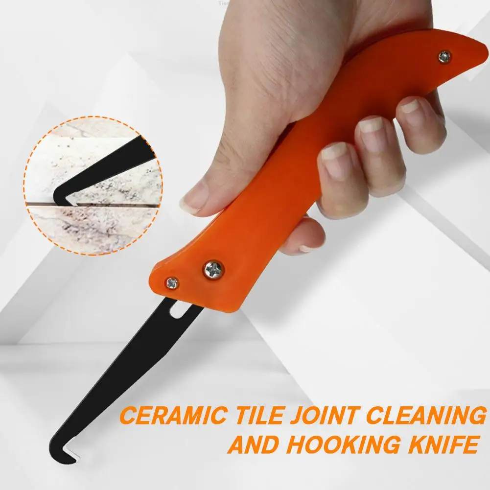 

Tile Repair Tool Hook Knife Professional Cleaning and Joint Removal Notcher Old of Tungsten Grout Steel Collator Hand Tools G9W3