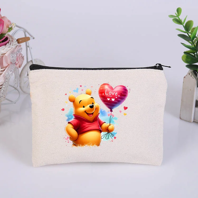 Winnie The Pooh New Women Makeup Bags Organizer Boxes Girl's Cosmetics Bag Women's Lipstick Storage  Cosmetic Bags Pencil Case