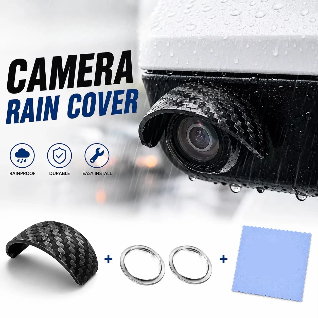 2026 Car Rear View Camera Rain Visor Hood Waterproof Protective Cover Backup Camera Sun Shade Rain Shield Universal Accessories