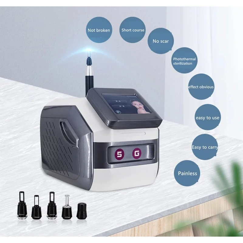 

2024 Beste Verwijdering 1064nm 532nm en 755nm Quad Acne Behandeling Tattoo Verwijdering Sproeten Nd Yag Laser voor Melanine CE