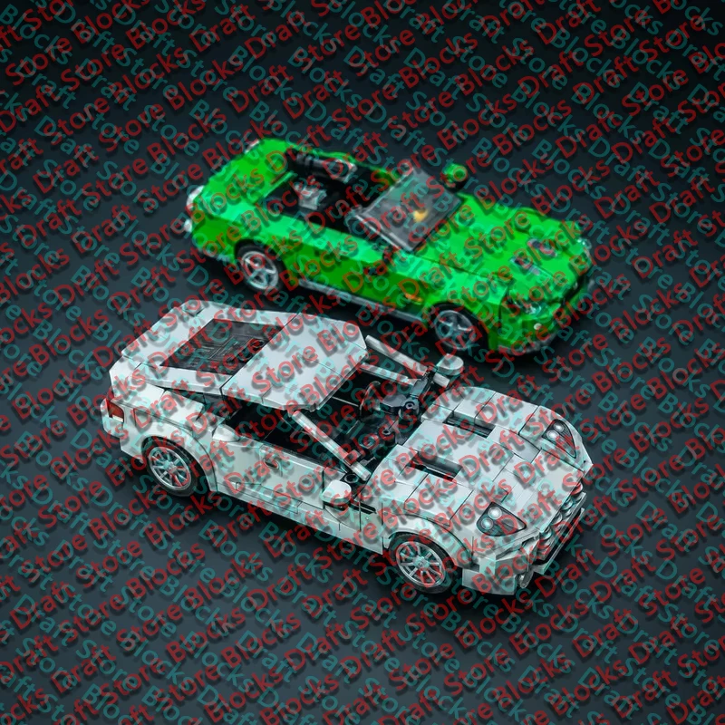 Speed Racing Car Model MOC Building Bricks Top Tier Sports Car Set Modular Technology Holiday Gifts Assemble Toys Suit QWERT