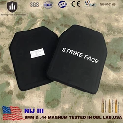 NIJ III Stand PE Silicon Carbide Bulletproof Plate, painel balístico, ISO Light Weight, Anti AK47 MSC, 7.62mm, 2 Pcs