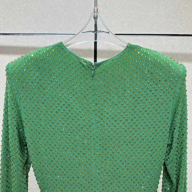 여성용 슬림핏 드레스, 패셔너블하고 섹시한 컷아웃 허리 롱 드레스, 고품질 라인스톤 장식 이브닝 가운, 2025, 신상품