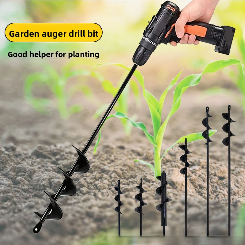 Handheld Spiral Ground Auger Drill Bit Gardening Planting Tool Manual Soil Drill Soil Drilling Machine Household