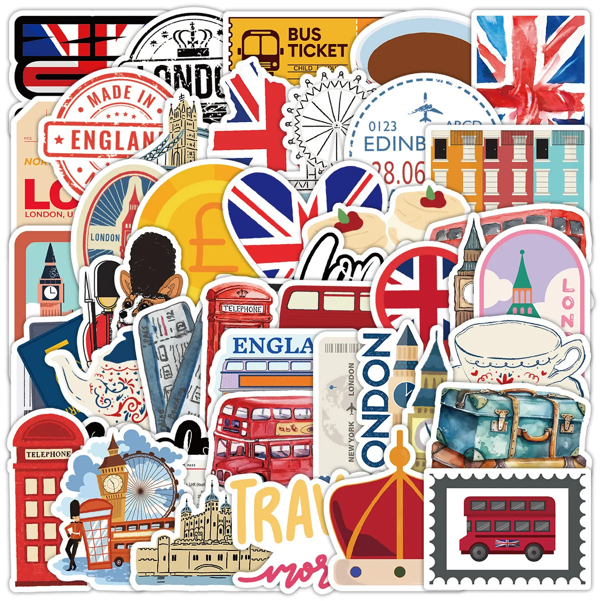 10/50PCS Vintage British London Landscape City Travel Stickers Aesthetic DIY Laptop Motorcycle Guitar Car Waterproof Sticker Toy