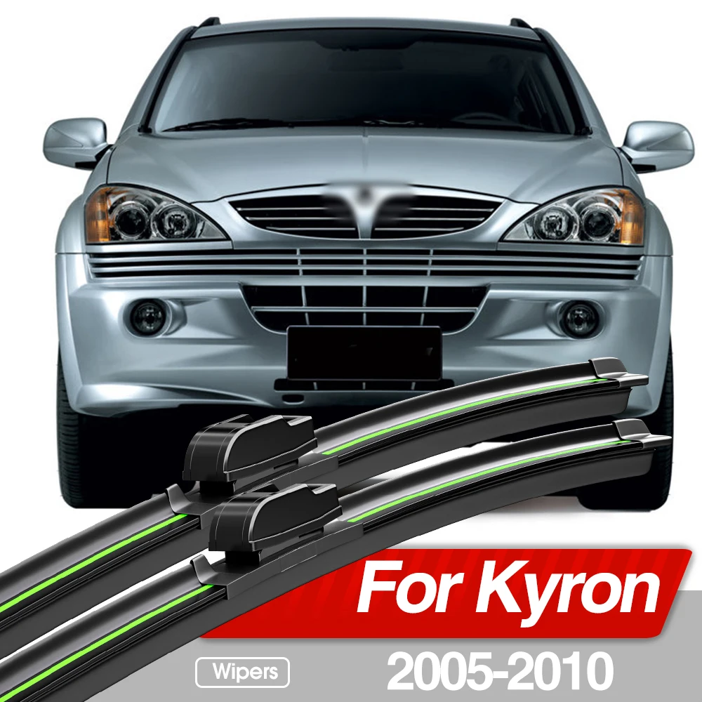 For Ssangyong Kyron 2005-2010 Front Windshield Wiper Blades 2pcs Windscreen Window Accessories 2006 2007 2008 2009