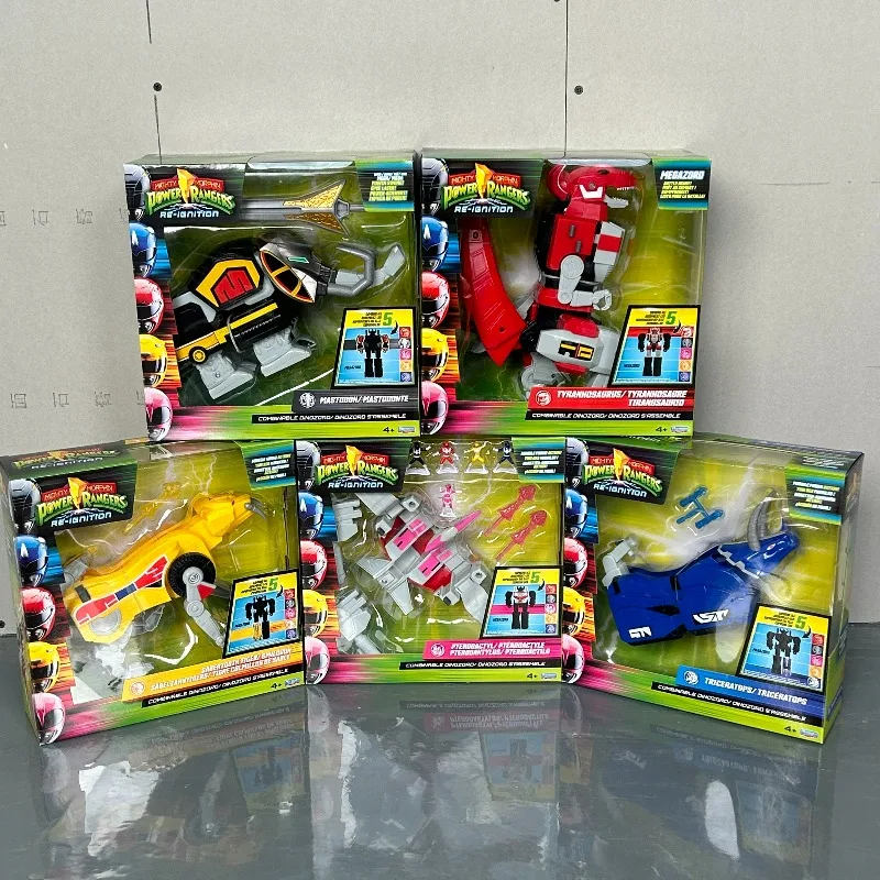 

Игровой набор Playmates Mighty Morphin Power Rangers Re-Ignition: комбинируемые фигурки Динозорд, Тигр, Трицератопс, Птеродактиль — игрушки и подарки для детей