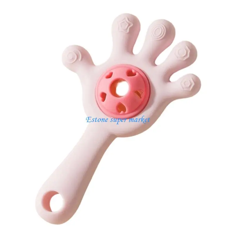 090B Baby Grasp Toy Auditory Visual Training Teether Toy For Teething Relief