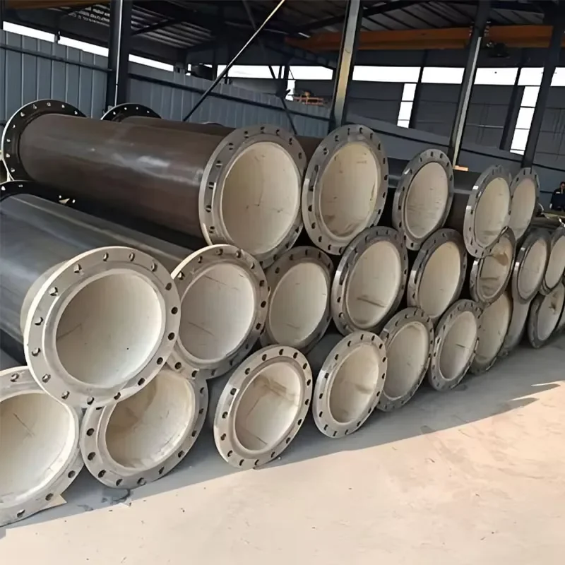 Mining Slurry Conveying Low Pressure High Abrasion Resistant Cast Stone Basalt Lined Steel Tube Elbow
