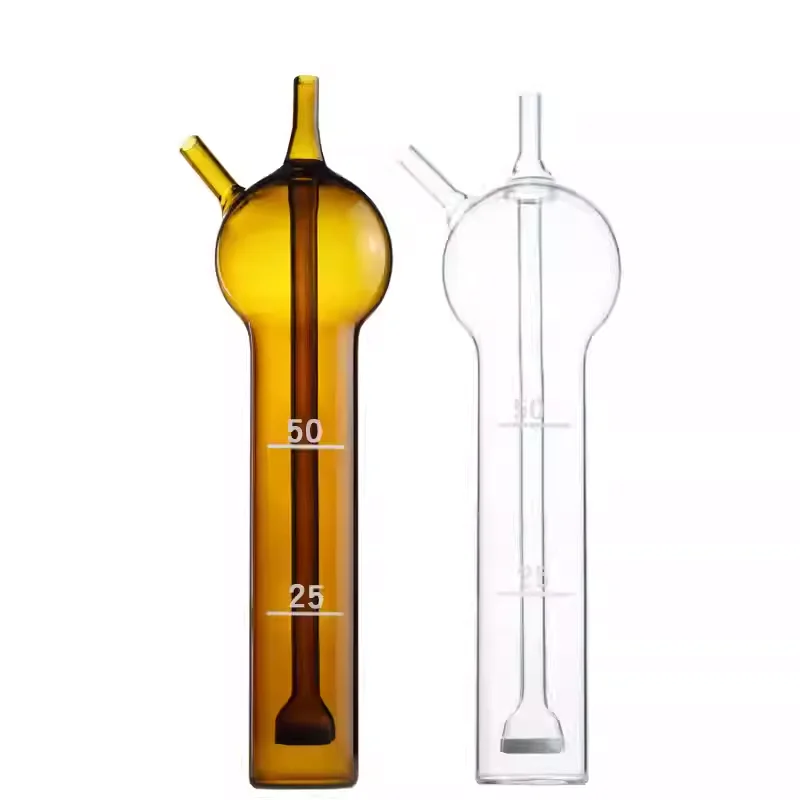 boccetta-per-l'assorbimento-del-biossido-di-zolfo-boccetta-per-il-campionamento-di-gas-tubo-dritto-per-l'assorbimento-dell'azoto-ammoniacale-boccetta-in-vetro-per-l'ossidazione