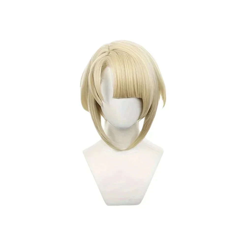 Anime Genshin Impact Freminet Cosplay Wigs Short Women Heat Resistant Synthetic Hair Role Play Props