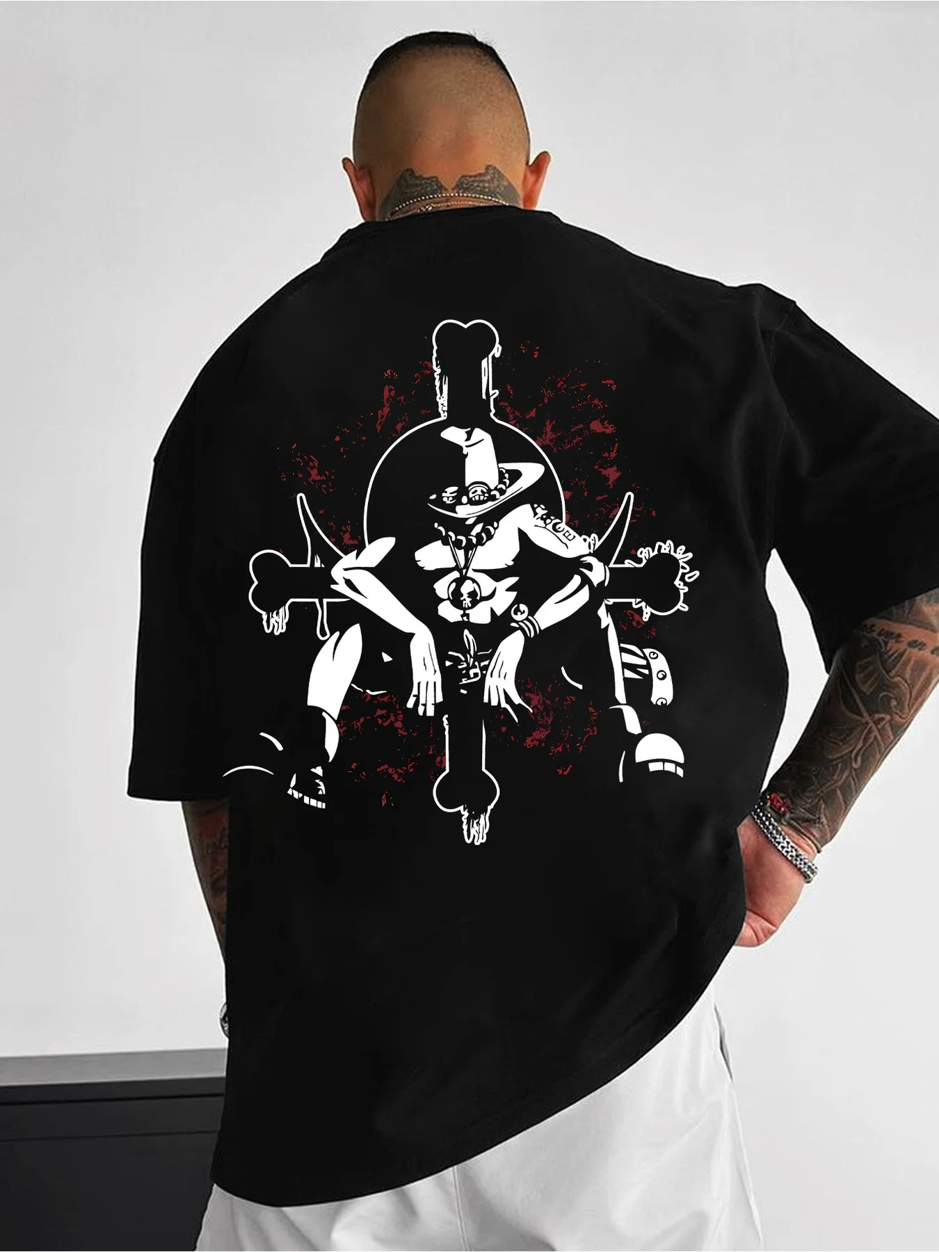 

ONE PIECE Anime Ace Men Women Summer T-Shirt Oversized Harajuku Oversized Vintage Printed Short Sleeve Casual Comfort Y2k