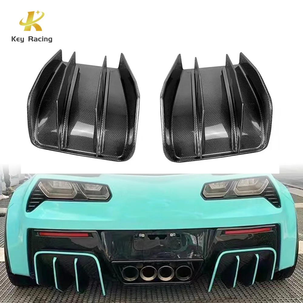 Corvette C7 Rear Diffuser High Quality Corvette C7 2PC Rear Bumper Diffuser Lip For Chevrolet Corvette C7 2014-2019