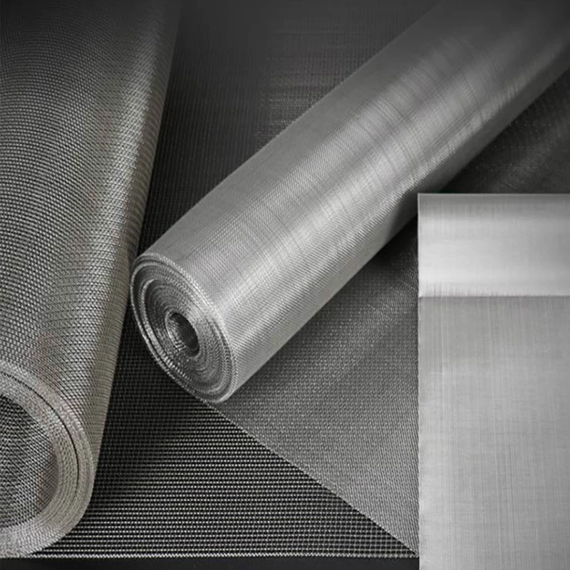 4-500Mesh 304 Stainless Steel Mesh Filter Net Metal Front Repair Fix Mesh Filtration Woven Wire Screening Sheet Screening filter