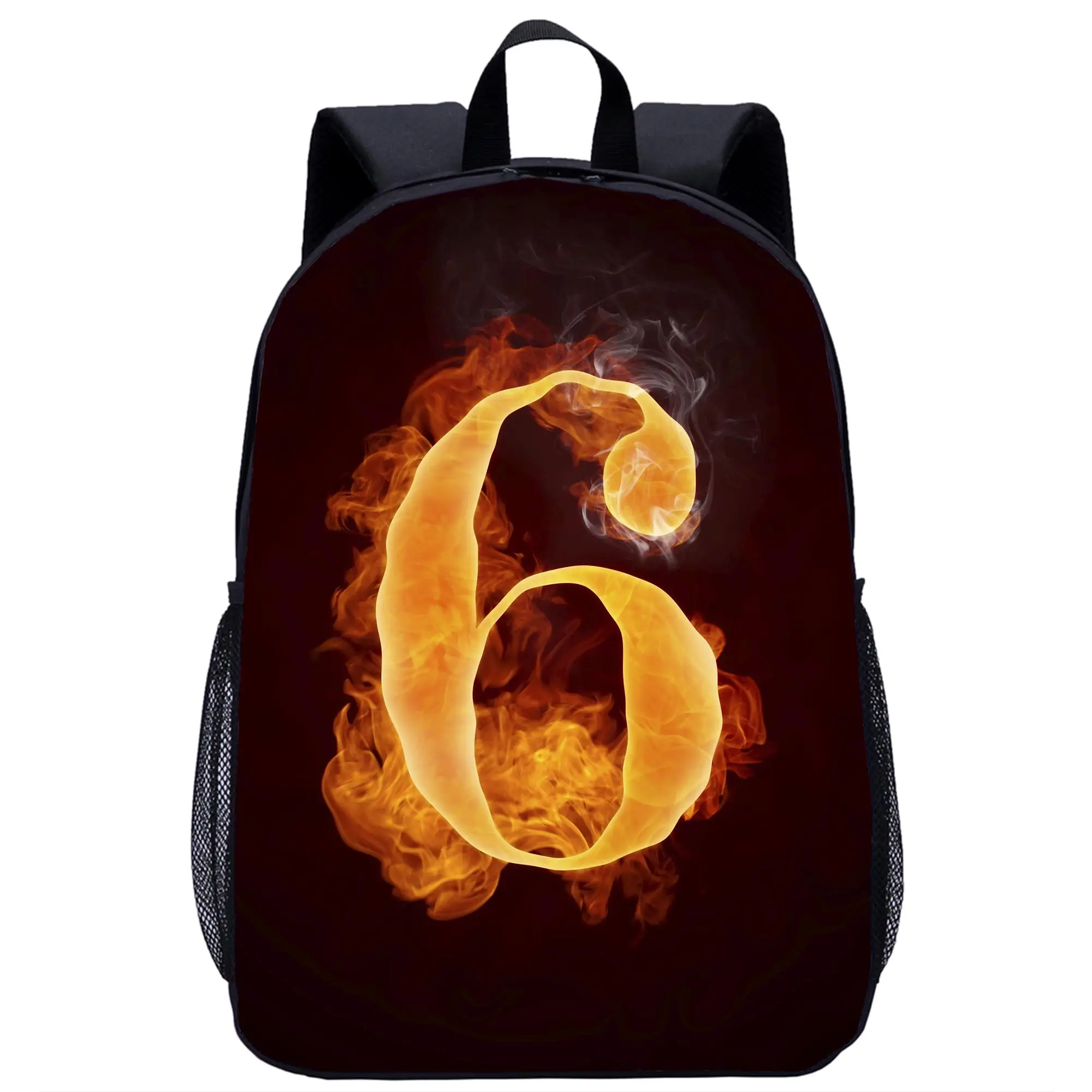 School Season Boys Backpack 16 Inch 3D Print Number Schoolbag for Teenage Black Backpack Large Rucksack Back To School Gift