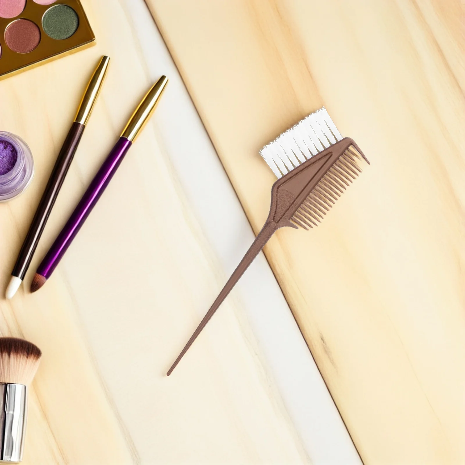 

2pcs Hair Dye Comb Lightweight Salon Coloring Brush for Use Dyeing Highlights Foiling Easy Clean