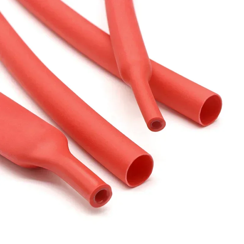 Tube thermorétractable rouge avec colle, tube thermorétractable, mur de touristes, diamètre 2mm, 3mm, 4mm, 6mm, 8mm, 12mm, 16mm, 20mm, 24mm, 40mm, 52mm, 1 m, 5 m, 10m