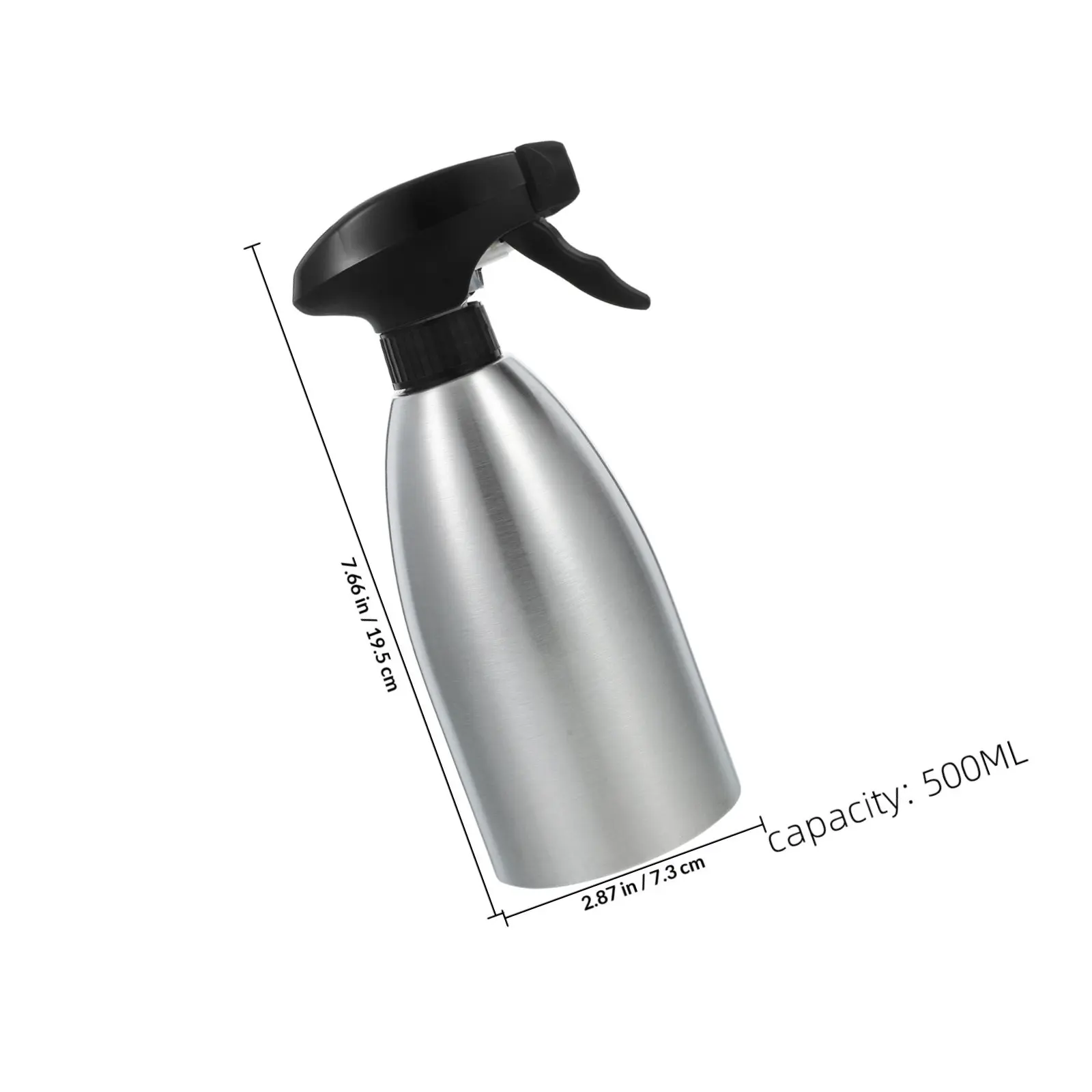 Stainless Steel Spray Bottle Portable Handpress Fine Mist for Cooking Grilling Gardening Oil Sprayer Olive Oil Dispenser Bottle