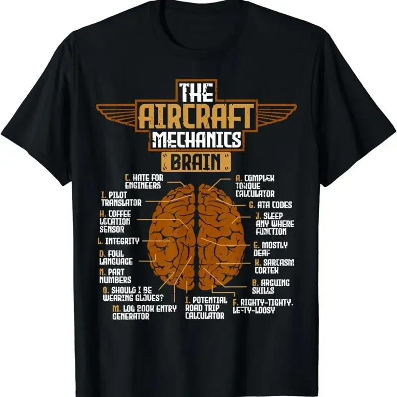New Limited The Aircraft Mechanics Brain Aviation T Shirt