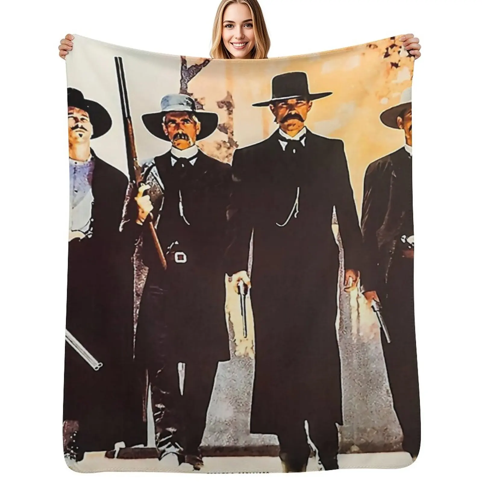 Tombstone Throw Blanket Tourist Softest Picnic Sofa Flannel Fabric Bed Fashionable Blankets