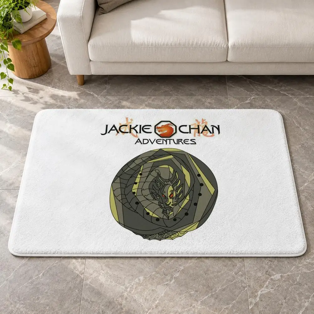J-Jackie Chan Adventures Floor Mat Flannel Rug Soft Non Slip Door Mat for  Bedroom Living Room Entryway Home Decor Gift