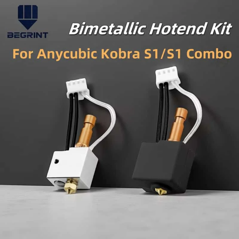 Upgrade Bimetallic Hotend Kit For Anycubic Kobra S1/S1C Bi Metal Heatbreak Hot End Kit For Kobra S1 3D Printer Replacement Parts