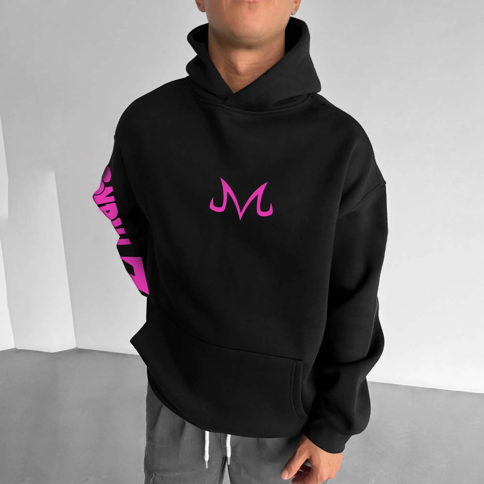 เสื้อฮู้ดลายพิมพ์บันได ดราก้อนบอล ซูเปอร์ ดีมอนแมน โอ้บุ สำหรับผู้ชายและผู้หญิง รุ่นใหม่ประจำฤดูใบไม้ร่วงและฤดูหนาว ทรงหลวม ไซส์ใหญ่ ให้ความอบอุ่น