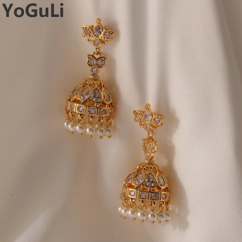 Fashion Jewelry High Quality Glass Dangle Earrings For Women Girl Party Wedding Gift 2023