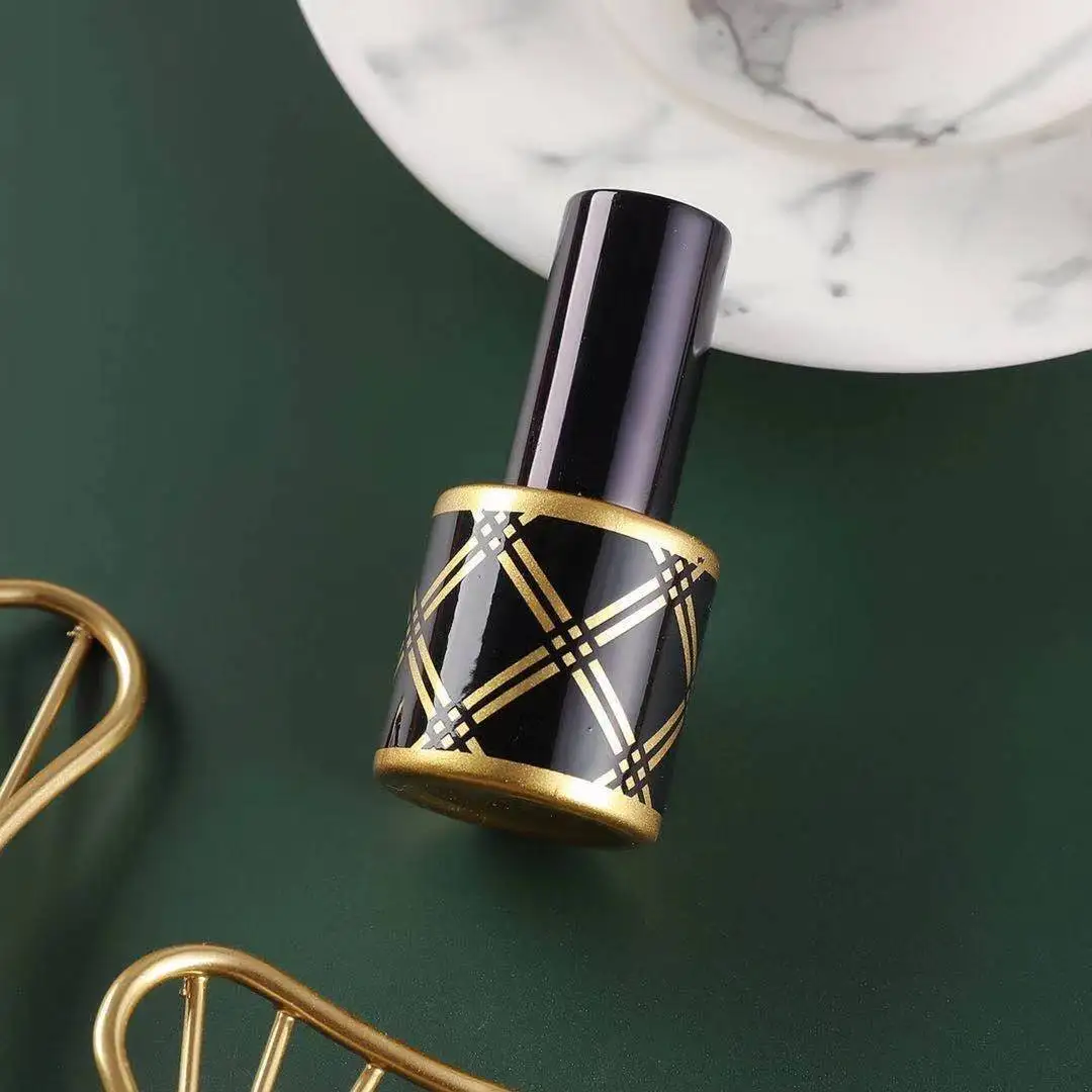 1PC 8ml 10ml Black Glass Perfume Bottle Spray Refillable Atomizer Scent Bottles Packaging Cosmetic Container