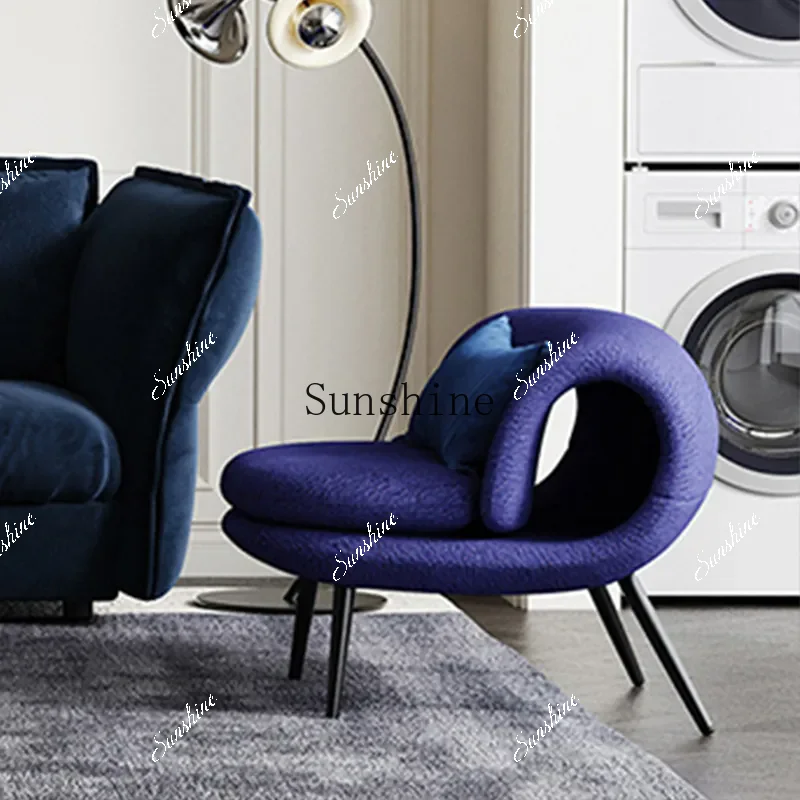 Italian minimalist household creative curved leisure creative light luxury single chair  FT