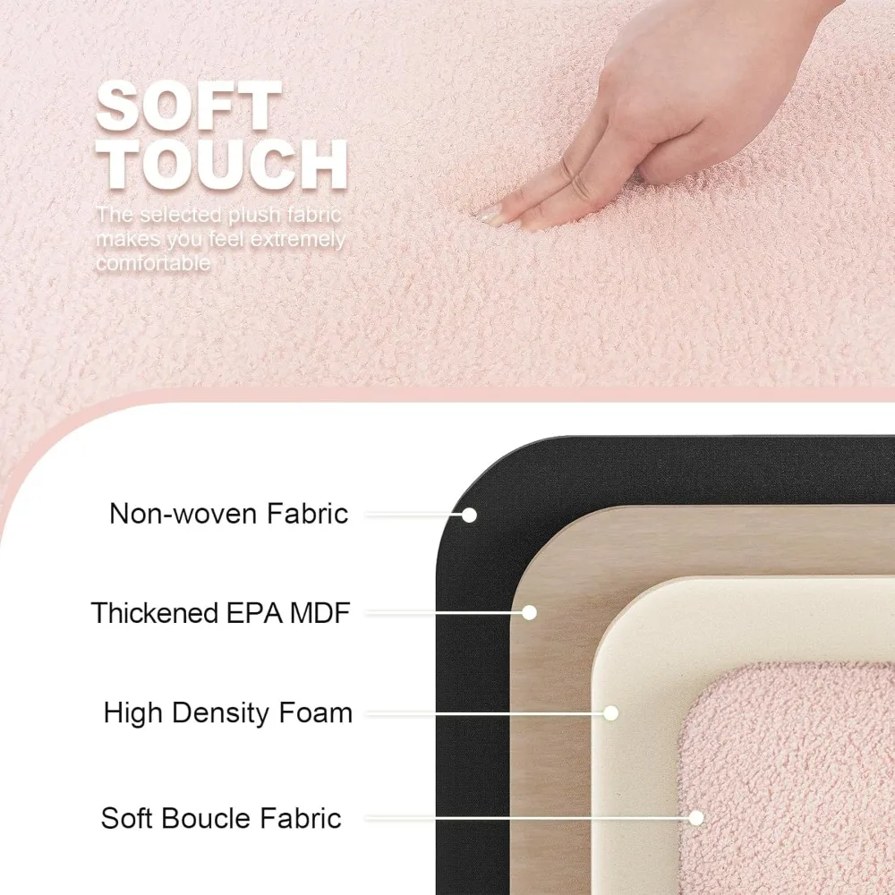 مسند للقدمين من شيربا للتخزين، مسند للقدمين قابل للطي، صندوق تخزين عثماني كبير من الفرو الصناعي، مقعد المدخل