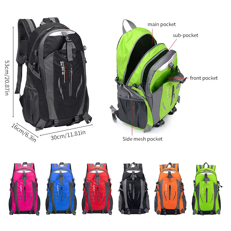 

Новый рюкзак для кемпинга, 40-литровая дорожная холщовая сумка большой вместимости, дорожная сумка для альпинизма и пешего туризма