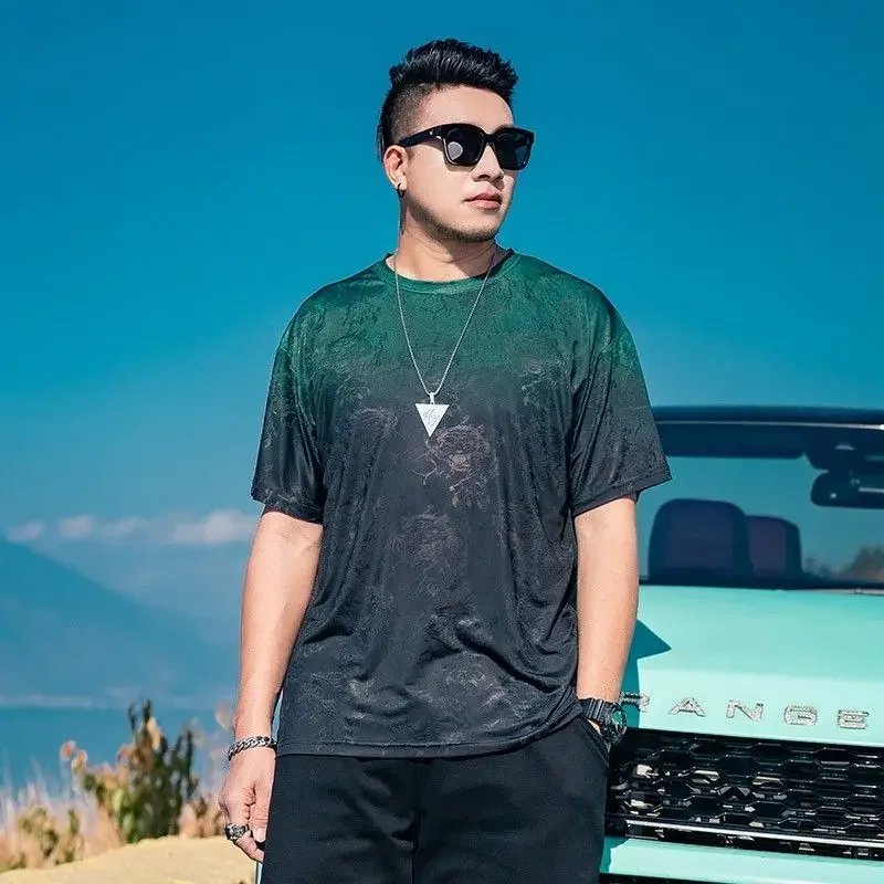 Quick-drying Tops Men's T-shirt Male Tees Shirts Print Fugees with Collar Aesthetic Pretty Clothing Sales Synthetic Korean Style