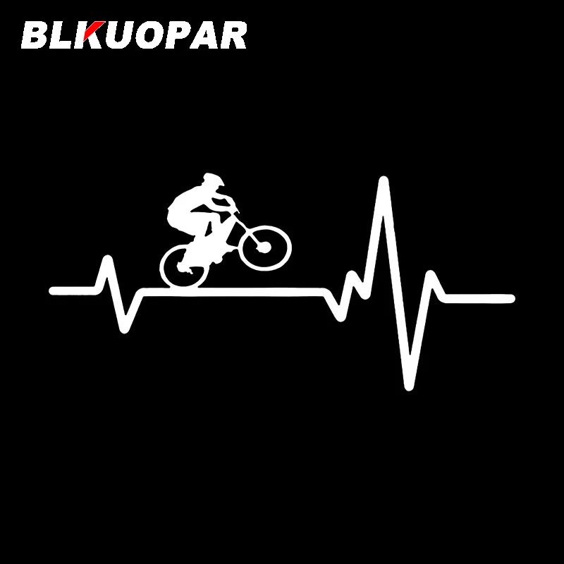 BLKUOPAR ركوب الدراجات الجبلية خوذة نبضات القلب ملصقات السيارات المألوف الثلاجة مرآة الرؤية الخلفية واقية من الشمس رسومات لاصقة