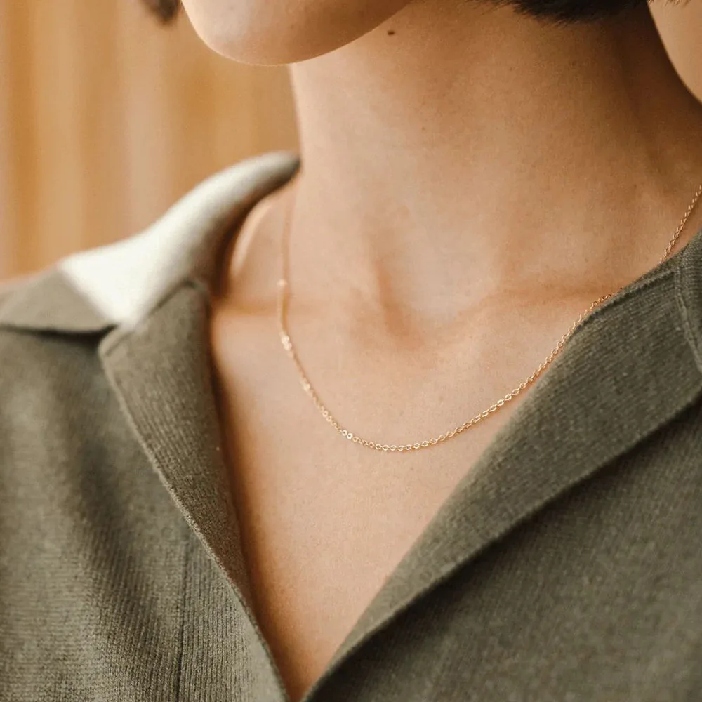 Fine Chain Necklace Stainless Steel Gold Color Pendants Short Long Statement Women Colar Gift Stainless Steel Jewelry