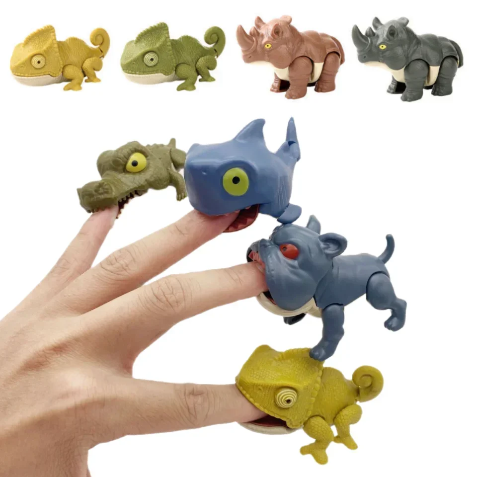 Finger Dinosaur Egg Toys for Kids Simulation Biting Hand Movable Joints Jurassic Dino Model Tricky Toy Creative Birthday Gifts