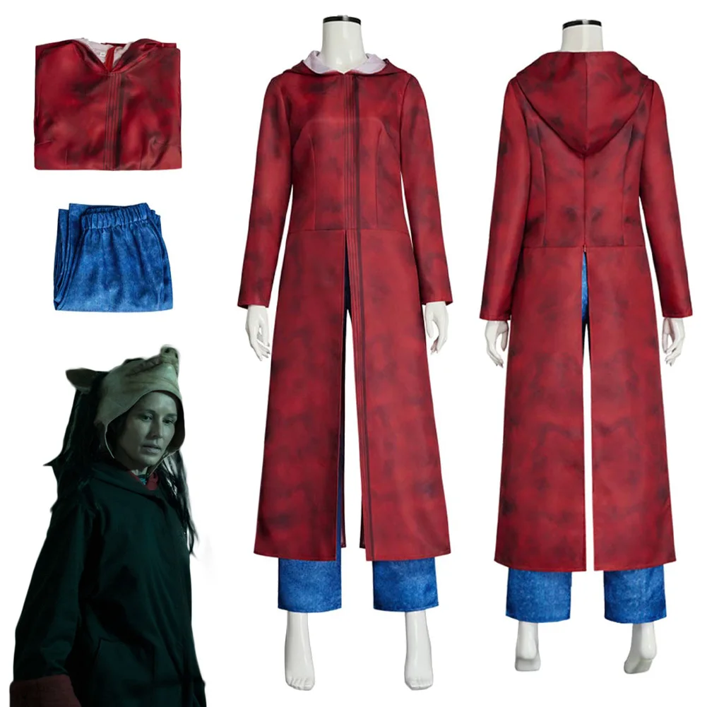 

Amanda Young Cosplay Fantasy Red Hooded Clothing Horror Movie Saw X Costume Disguise Women Roleplay Fantasia Outfits Female